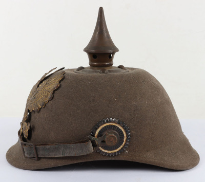 WW1 German Prussian Ersatz Felt Pickelhaube - 3