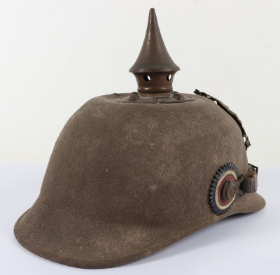 WW1 German Prussian Ersatz Felt Pickelhaube - 6