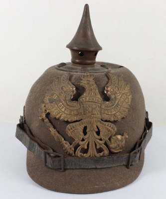 WW1 German Prussian Ersatz Felt Pickelhaube - 10