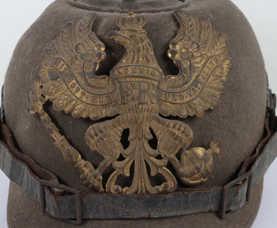 WW1 German Prussian Ersatz Felt Pickelhaube - 11
