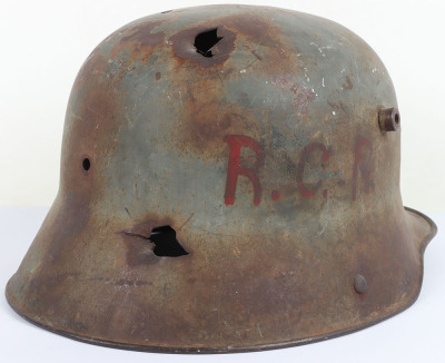 WW1 War Art German M-16 Steel Helmet Shell - 7