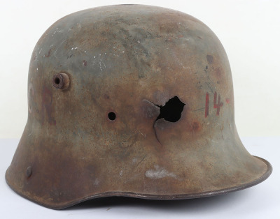 WW1 War Art German M-16 Steel Helmet Shell - 12