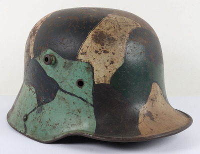 WW1 German M-16 Camouflaged War Trophy Steel Helmet - 3