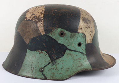 WW1 German M-16 Camouflaged War Trophy Steel Helmet - 4