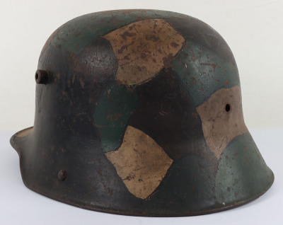 WW1 German M-16 Camouflaged War Trophy Steel Helmet - 7