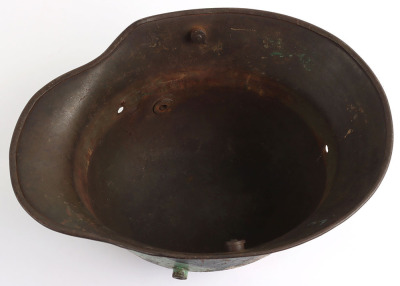 WW1 German M-16 Camouflaged War Trophy Steel Helmet - 9