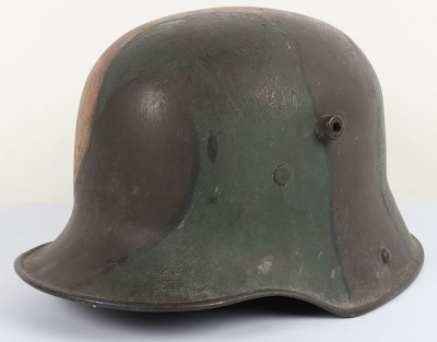 WW1 German M-16 Camouflaged Steel Combat Helmet - 2