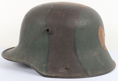 WW1 German M-16 Camouflaged Steel Combat Helmet - 3