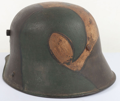 WW1 German M-16 Camouflaged Steel Combat Helmet - 5
