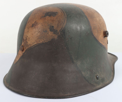 WW1 German M-16 Camouflaged Steel Combat Helmet - 6