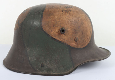 WW1 German M-16 Camouflaged Steel Combat Helmet - 7