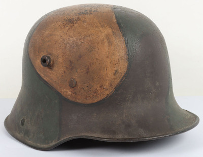 WW1 German M-16 Camouflaged Steel Combat Helmet - 9