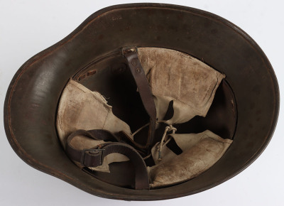 WW1 German M-18 Camouflaged Steel Combat Helmet - 9