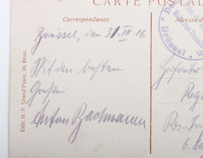 Historically Interesting Postcard Addressed to Adolf Hitler in 1916 - 4