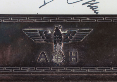 Extremely Rare Formal Adolf Hitler Presentation Silver Photograph Frame - 4