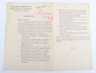 German Four Year Plan by Reichsmarschall des Grossdeutschen Reichs Hermann Göring with Hand Signature