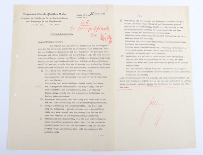 German Four Year Plan by Reichsmarschall des Grossdeutschen Reichs Hermann G&ouml;ring with Hand Signature