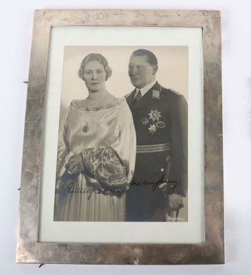 Third Reich Hermann G&ouml;ring and Emmy G&ouml;ring Signed Wedding Photograph