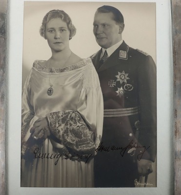 Third Reich Hermann G&ouml;ring and Emmy G&ouml;ring Signed Wedding Photograph - 2