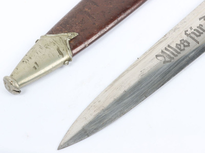Third Reich SA (Sturmabteilung) Erased R&ouml;hm Inscription Dress Dagger by F Dick - 5