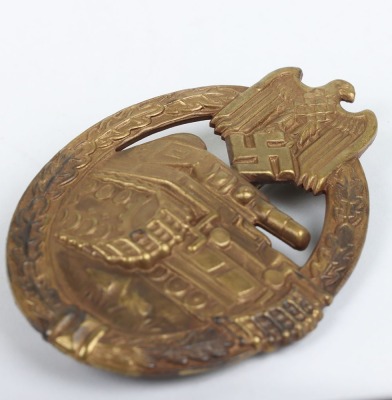 WW2 German Army / Waffen-SS Panzer Assault Badge in Bronze - 6