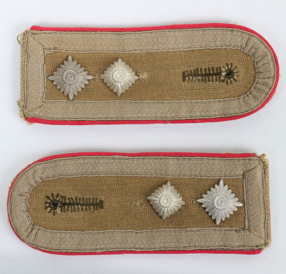 WW2 German Luftwaffe Afrikakorps Tropical Shoulder Boards for Flak (Anti-Aircraft) Artillery Units