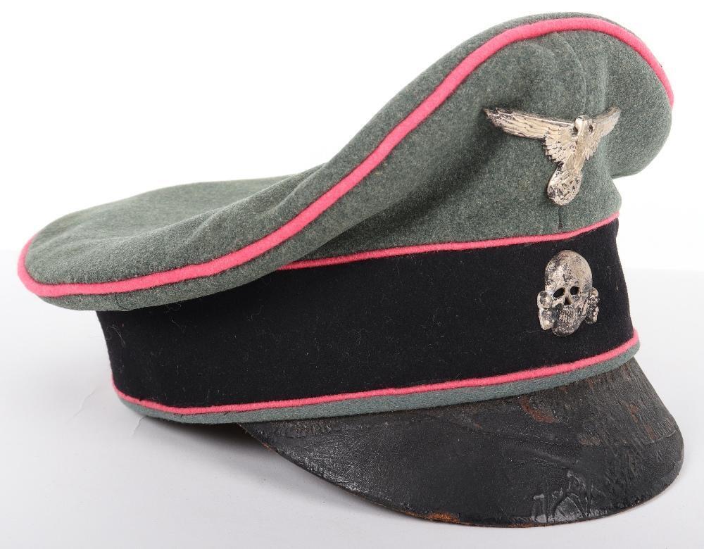 Panzer Commander Cap Waffen-SS Panzer Officers Crusher Cap