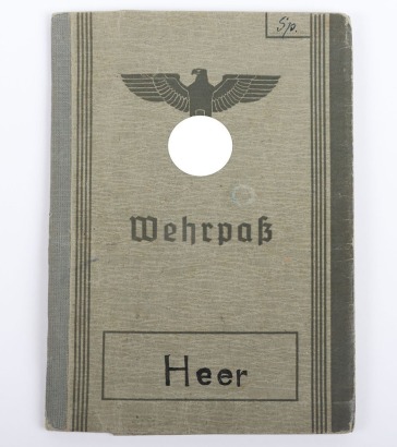 Rare WW2 German Wehrpass to Uffz. W. Sperling, Sudfront, Italy, Pz. Abt. 208 (later Feldherrnhalle), Anti-Partisan Warfare