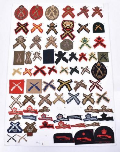 Large Collection of British Army Cloth Shooting Badges