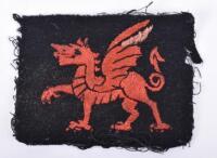 WW1 British 38th (Welsh) Division Cloth Formation Sign