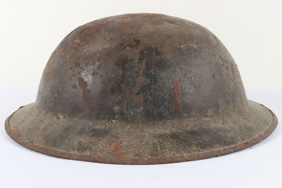 WW1 British Steel Combat Helmet Shell with Divisional Insignia - 6