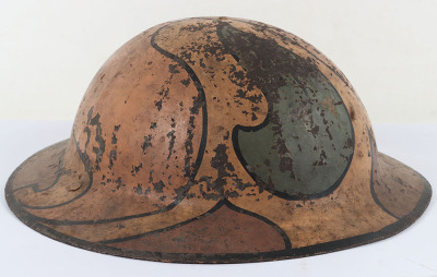 WW1 American Camouflaged Steel Helmet Shell - 2