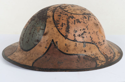 WW1 American Camouflaged Steel Helmet Shell - 3