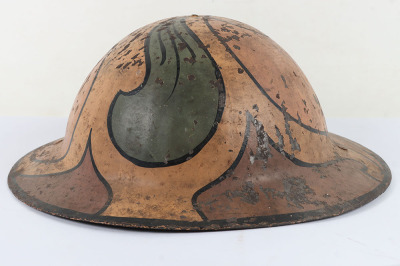 WW1 American Camouflaged Steel Helmet Shell - 6