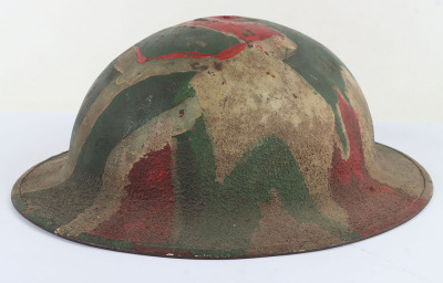 WW1 American Camouflaged Steel Combat Helmet - 6