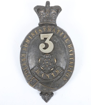 Victorian 4th Administrative Battalion (3rd Lymington) Hampshire Rifle Volunteers NCO’s Glengarry Badge