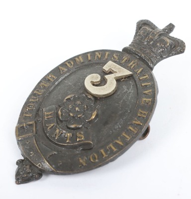 Victorian 4th Administrative Battalion (3rd Lymington) Hampshire Rifle Volunteers NCO’s Glengarry Badge - 2