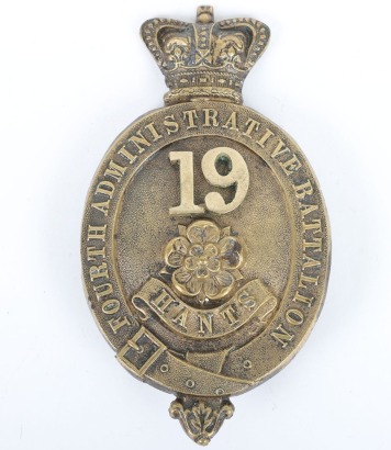 Victorian 4th Administrative Battalion (19th Bournemouth) Hampshire Rifle Volunteers Other Ranks Glengarry Badge