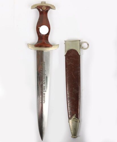 Third Reich SA (Sturmabteilung) Erased R&ouml;hm Inscription Dress Dagger by F Dick