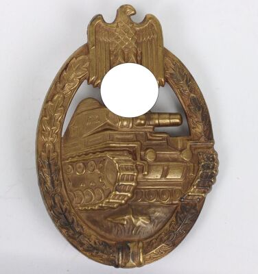 WW2 German Army / Waffen-SS Panzer Assault Badge in Bronze