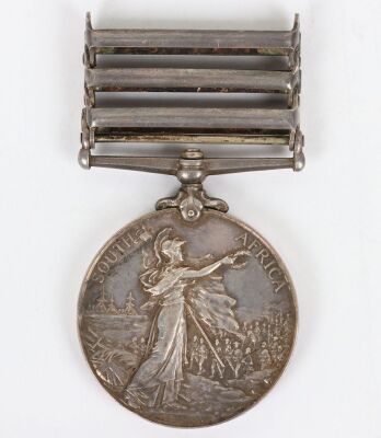 Queens South Africa Medal to a Recipient in the South Wales Borderers who was Killed in Action in 1914 Whilst Serving with the Royal Welch Fusiliers - 2