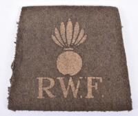 WW1 Royal Welsh Fusiliers Slip-on Shoulder Title