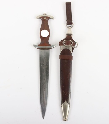 Rare Third Reich SA (Sturmabteilung) Dagger with ‘Christmas’ Pattern Motto to Blade by Carl Eickhorn, Solingen