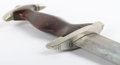 Rare Third Reich SA (Sturmabteilung) Dagger with Full Ernst R&ouml;hm Dedication by C Linder, Solingen Merscheid - 16