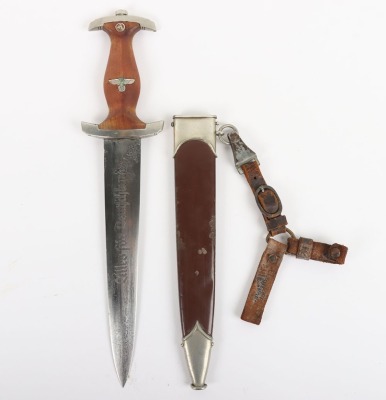 Third Reich SA (Sturmabteilung) Dagger by EP&S, Solingen with Dedication to the Blade - 2