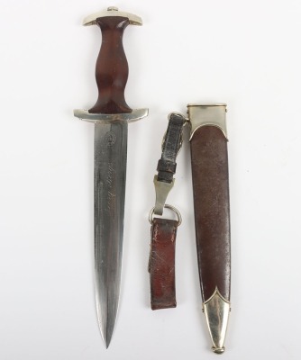 Third Reich SA (Sturmabteilung) Dagger with Name of Original Owner Etched to Blade, by Ed Wusthof, Solingen - 3