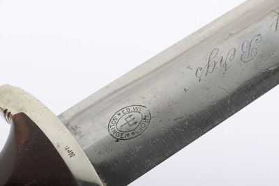 Third Reich SA (Sturmabteilung) Dagger with Name of Original Owner Etched to Blade, by Ed Wusthof, Solingen - 16