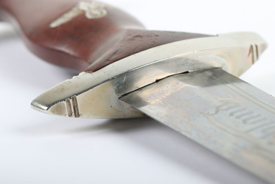 Third Reich SA (Sturmabteilung) Dagger with Name of Original Owner Etched to Blade, by Ed Wusthof, Solingen - 38