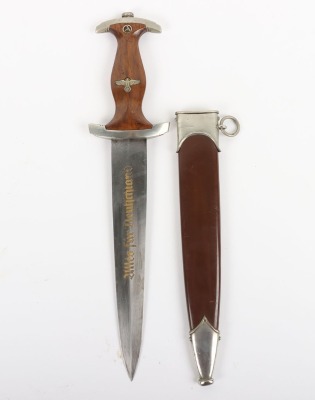 Third Reich SA (Sturmabteilung) Dagger by Carl Eickhorn, Solingen with Gilded Motto and Makers Trademark - 2
