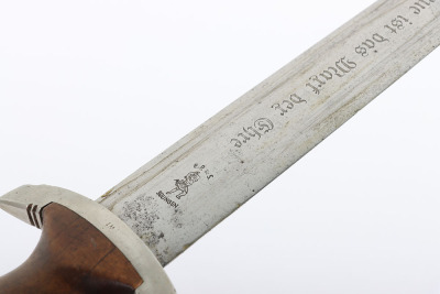Third Reich Erased Rohm Inscription SA (Sturmabteilung) Dagger by EP&S with Replaced Dedication to Reverse - 12